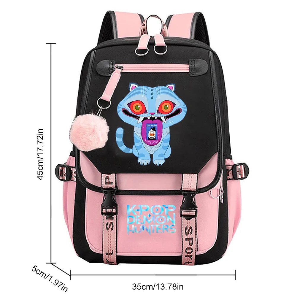 K-Pop Demon Hunters School Backpack for Students & Teens