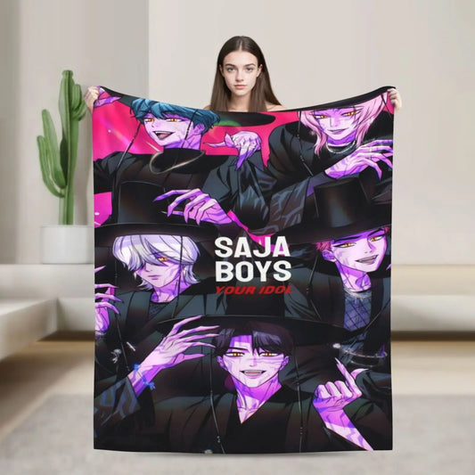 K-pop Demon Hunter Lightweight Flannel Blanket