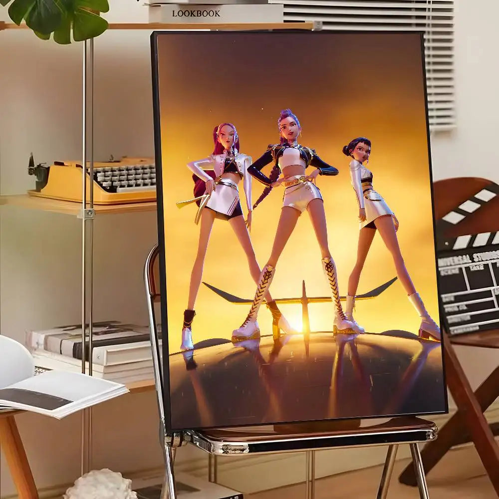 HD Printed K-Pop Demon Hunter Movie Poster Canvas (Modern Wall Art)