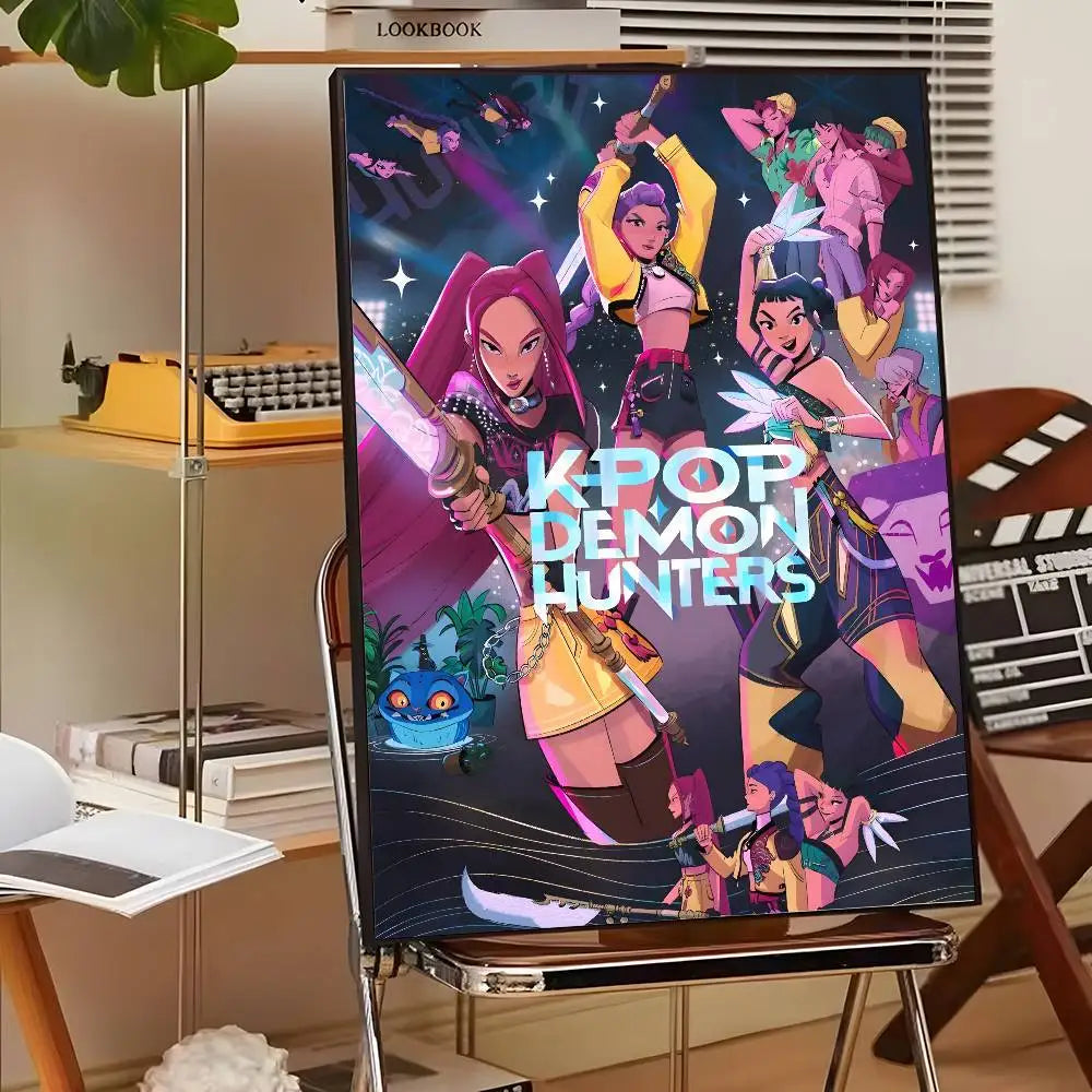 HD Printed K-Pop Demon Hunter Movie Poster Canvas (Modern Wall Art)