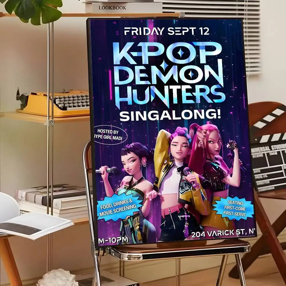 HD Printed K-Pop Demon Hunter Movie Poster Canvas (Modern Wall Art)