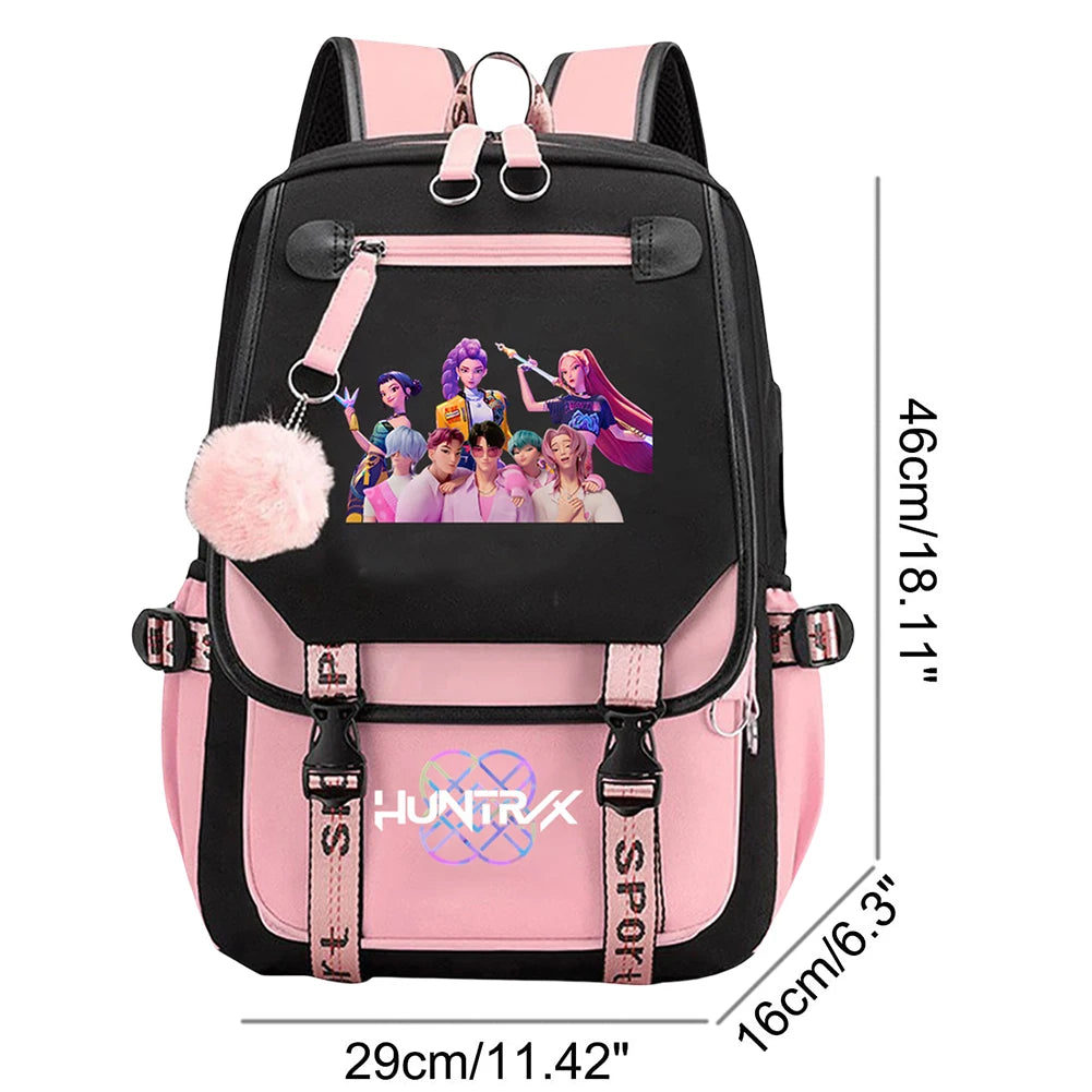 K-Pop Demon Hunters School Backpack for Students & Teens