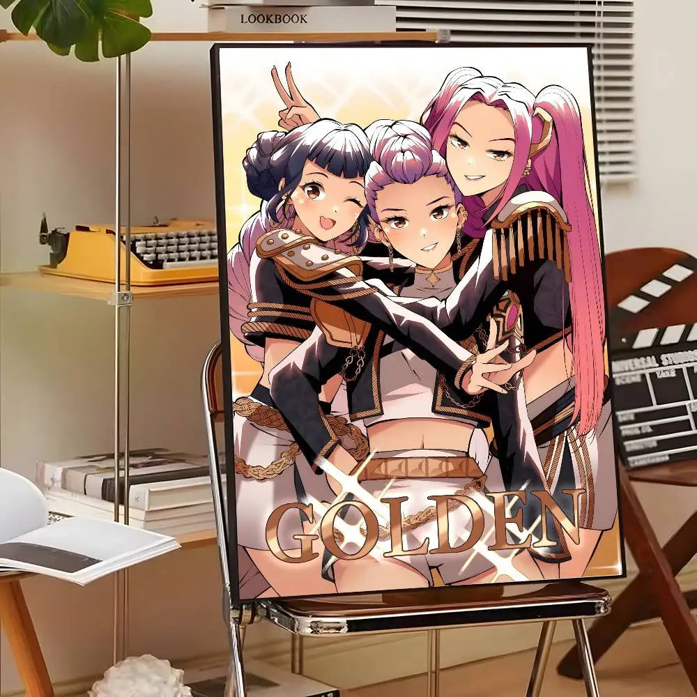 HD Printed K-Pop Demon Hunter Movie Poster Canvas (Modern Wall Art)