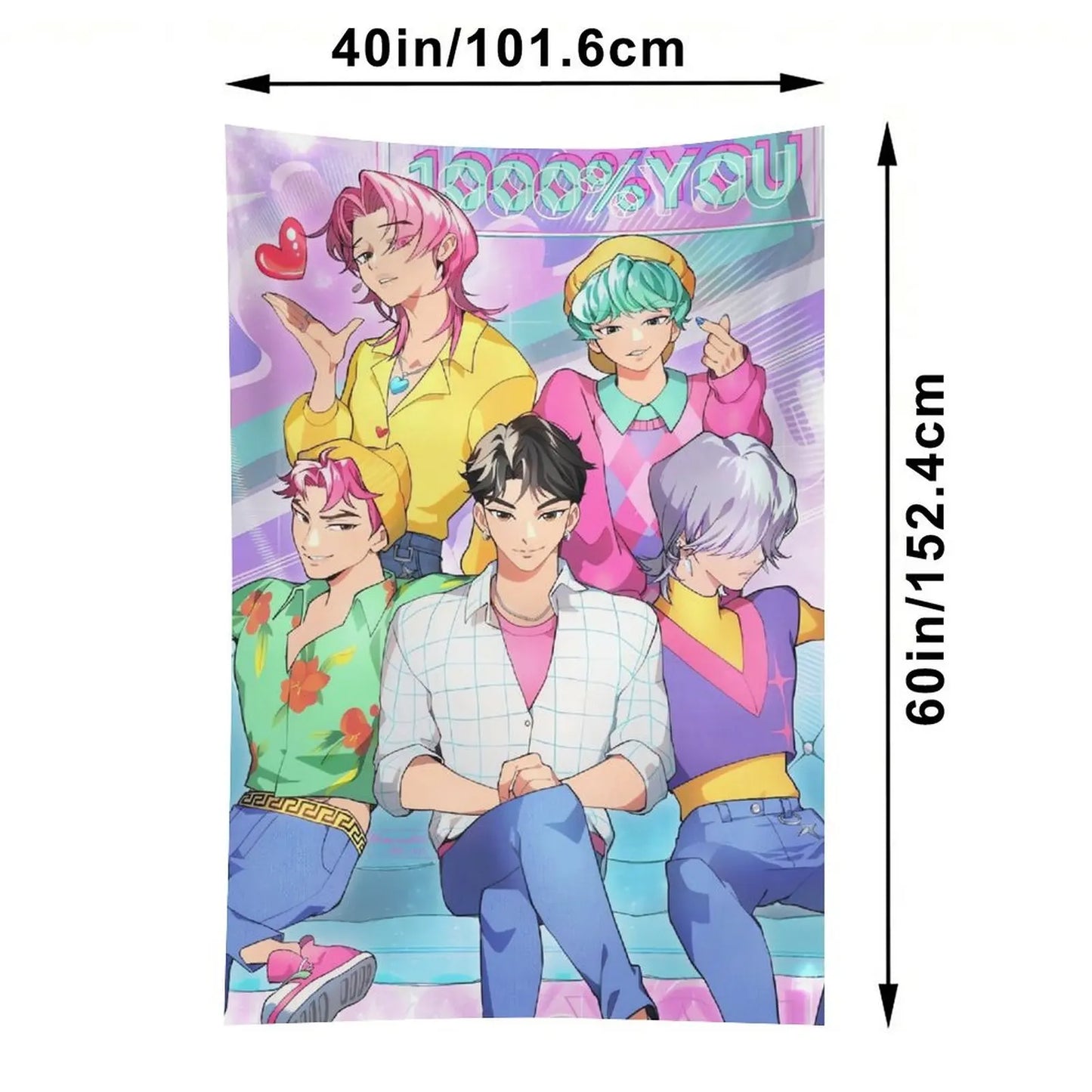 Saja Boys K-Pop Demon Hunters Tapestry for Room Decoration - XL Size (40x60 in)