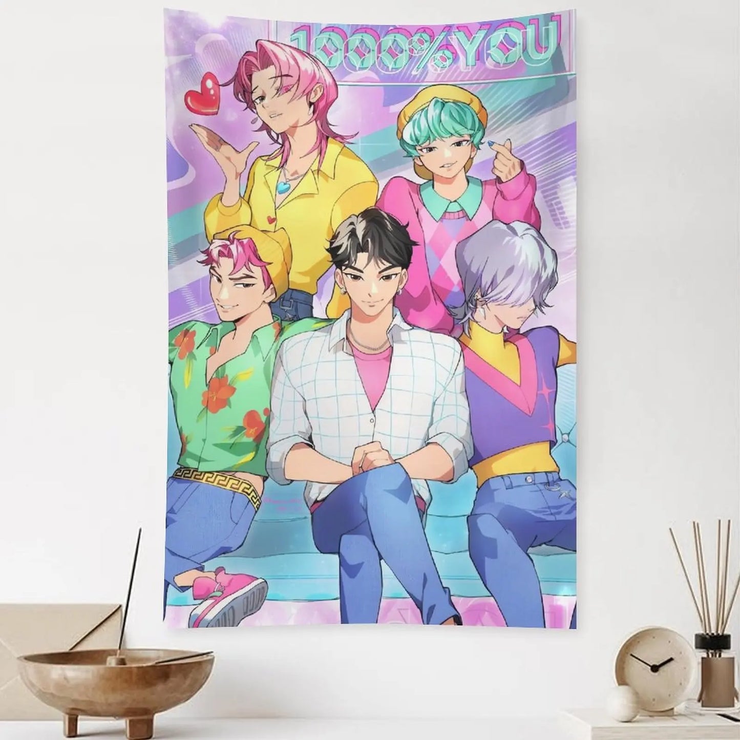 Saja Boys K-Pop Demon Hunters Tapestry for Room Decoration - XL Size (40x60 in)