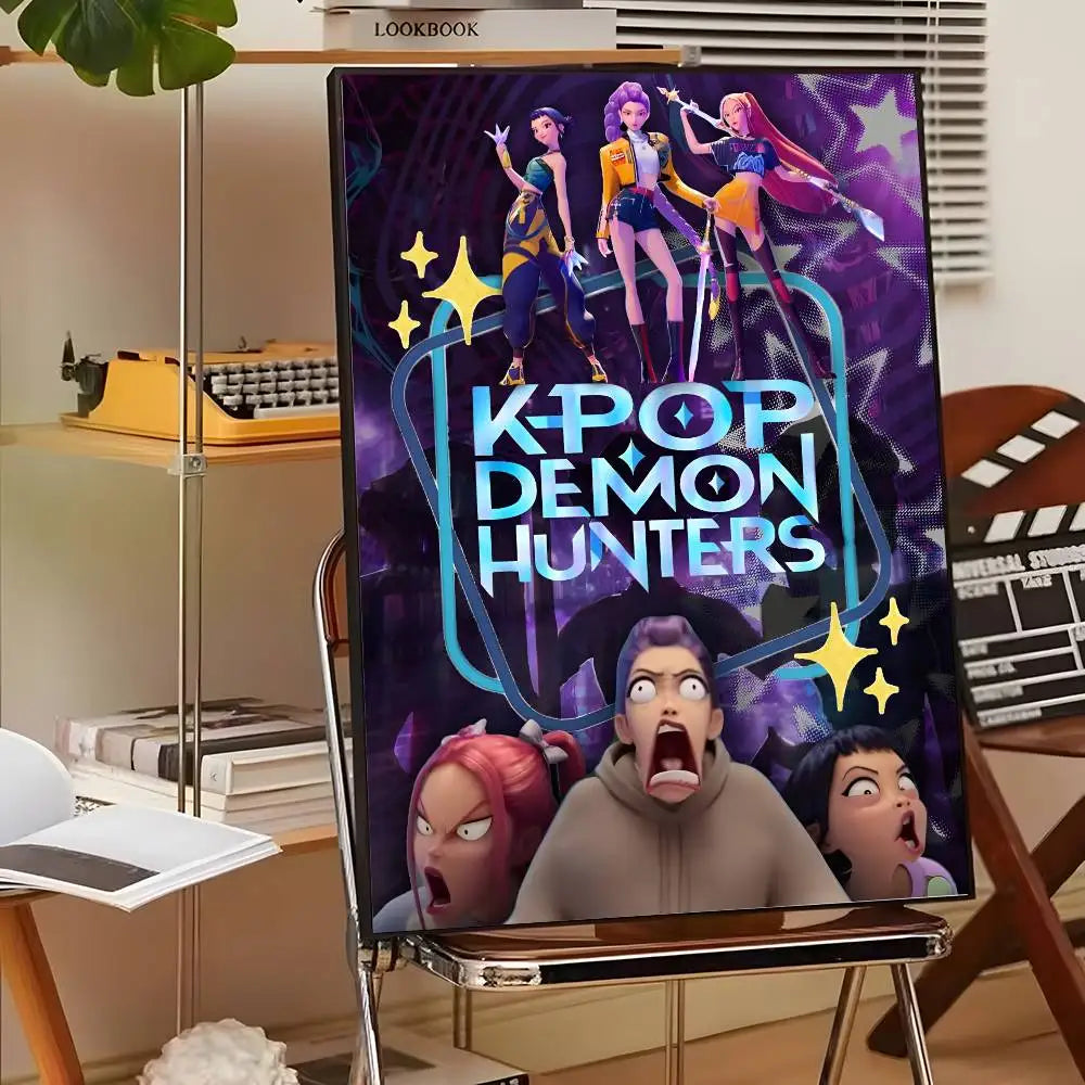 HD Printed K-Pop Demon Hunter Movie Poster Canvas (Modern Wall Art)