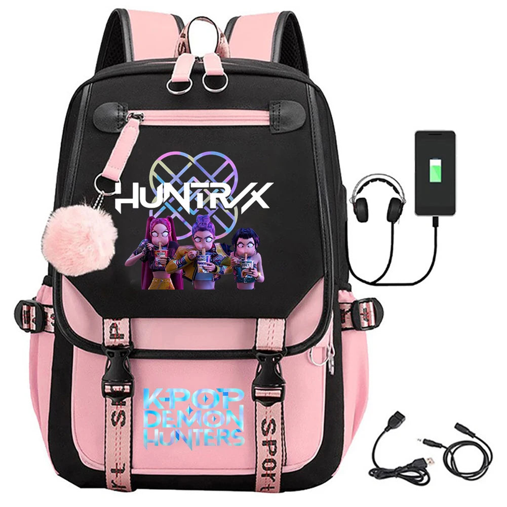 K-Pop Demon Hunters School Backpack for Students & Teens