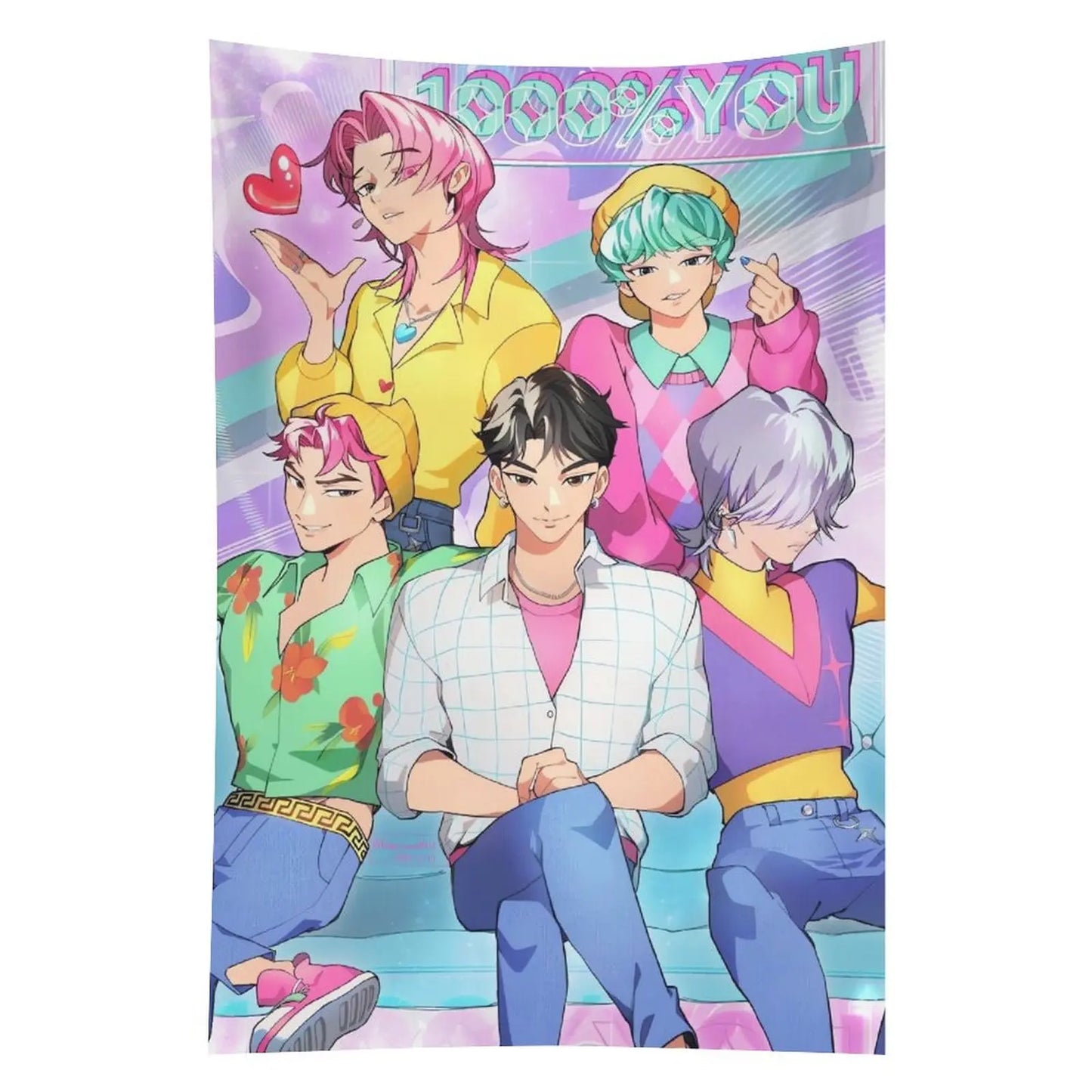Saja Boys K-Pop Demon Hunters Tapestry for Room Decoration - XL Size (40x60 in)