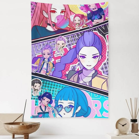 K-Pop Demon Hunters Tapestry for Room Decoration - XL Size (40x60 in)