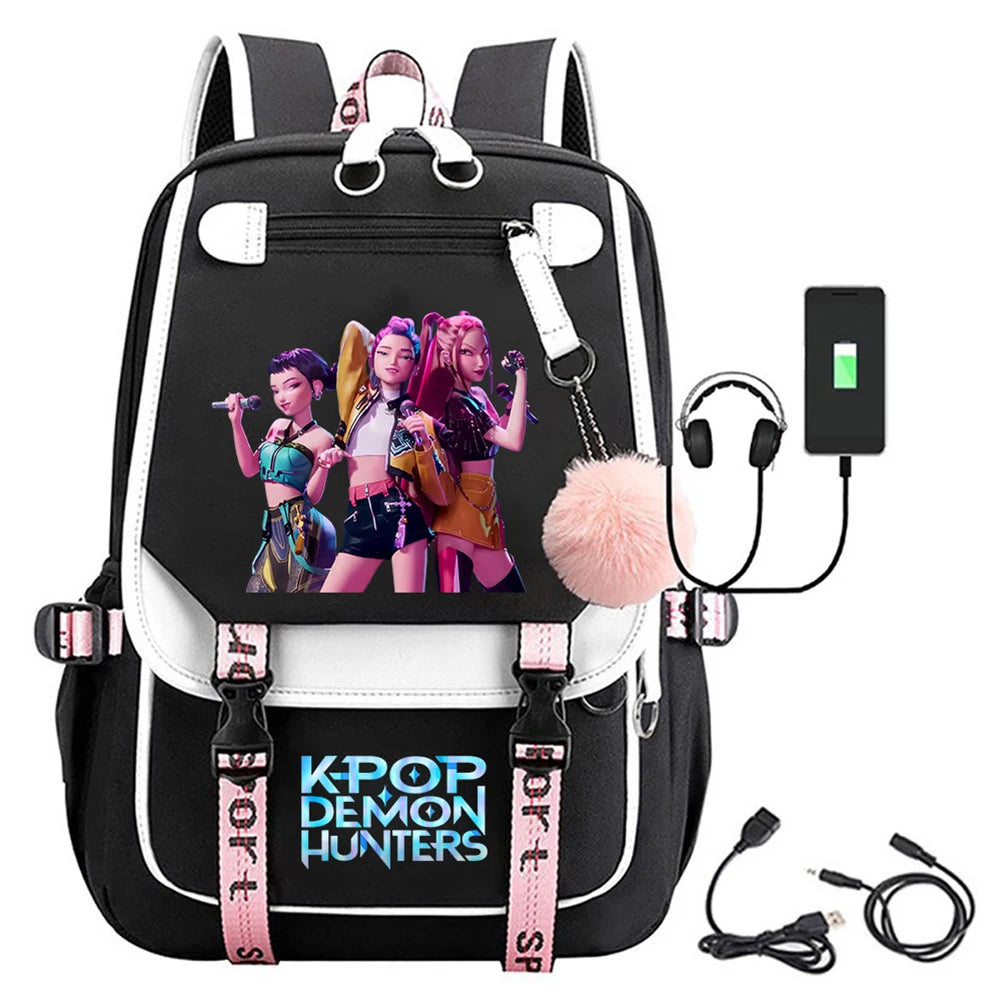 K-Pop Demon Hunters School Backpack for Students & Teens