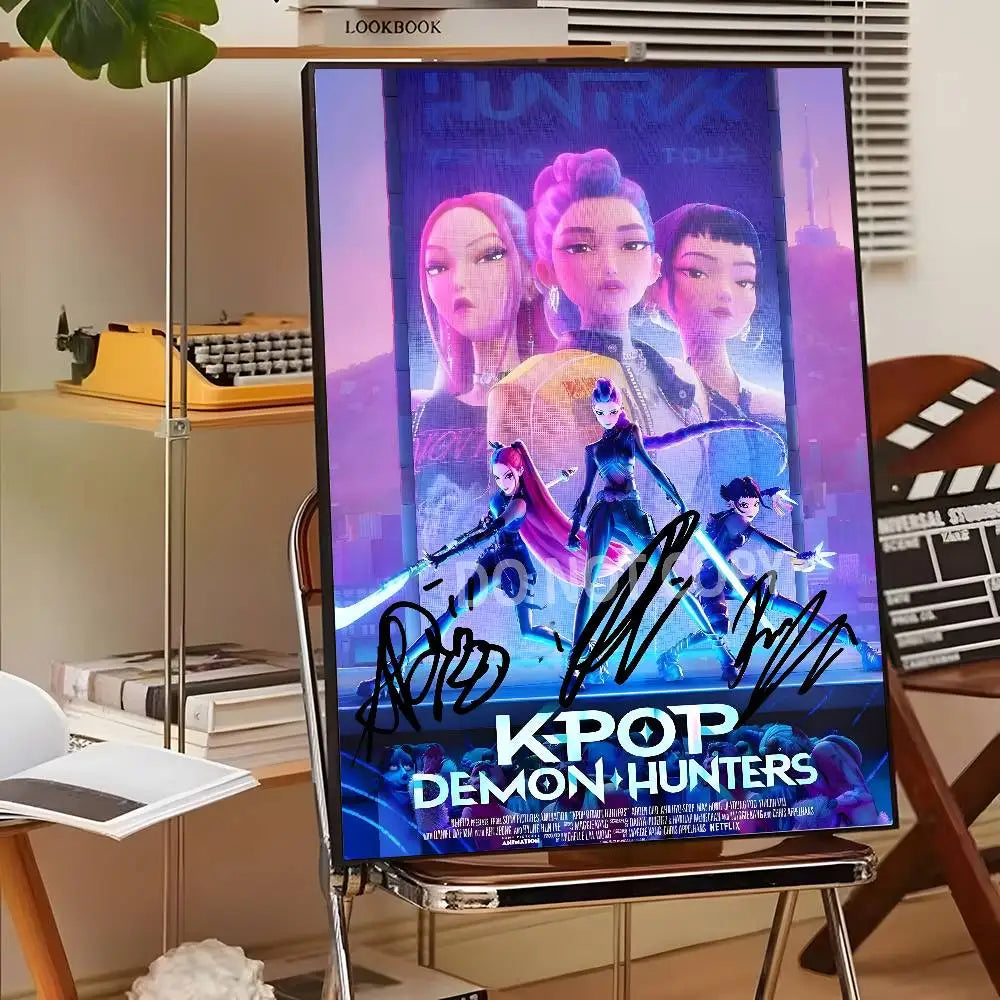 HD Printed K-Pop Demon Hunter Movie Poster Canvas (Modern Wall Art)