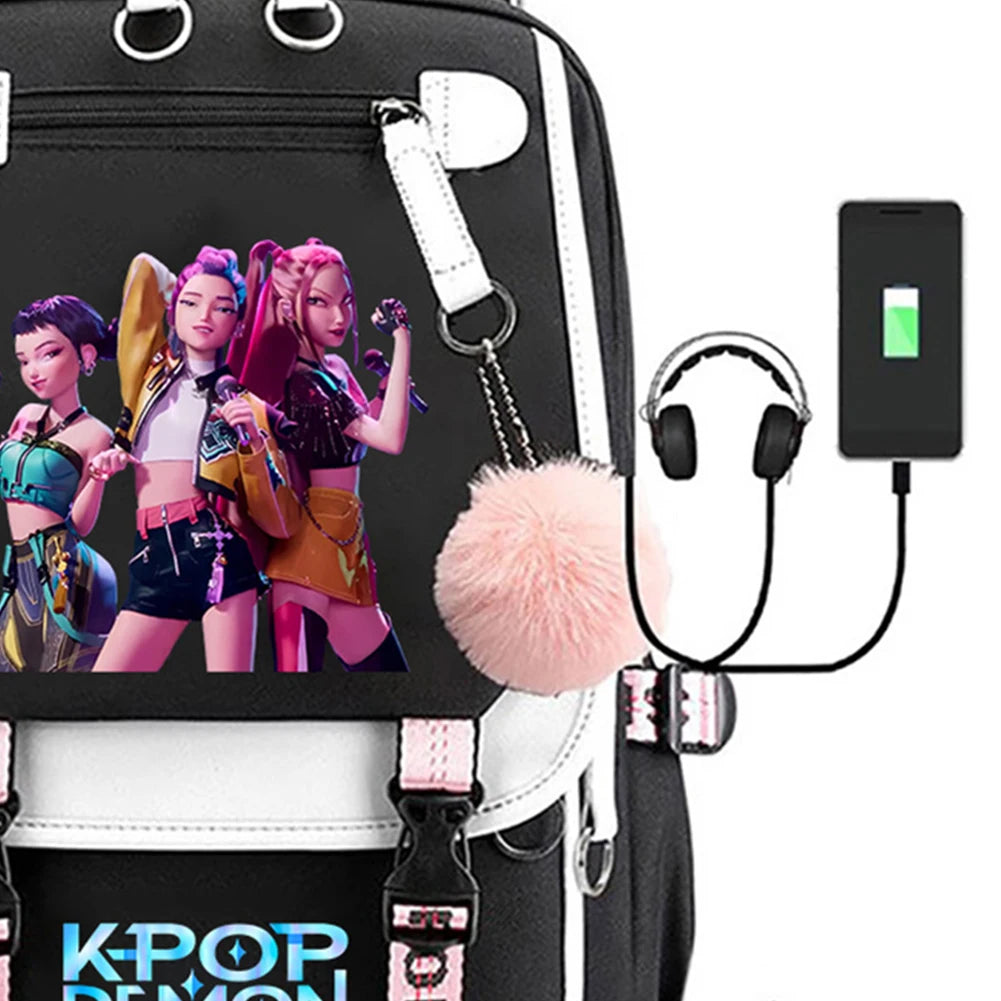 K-Pop Demon Hunters School Backpack for Students & Teens