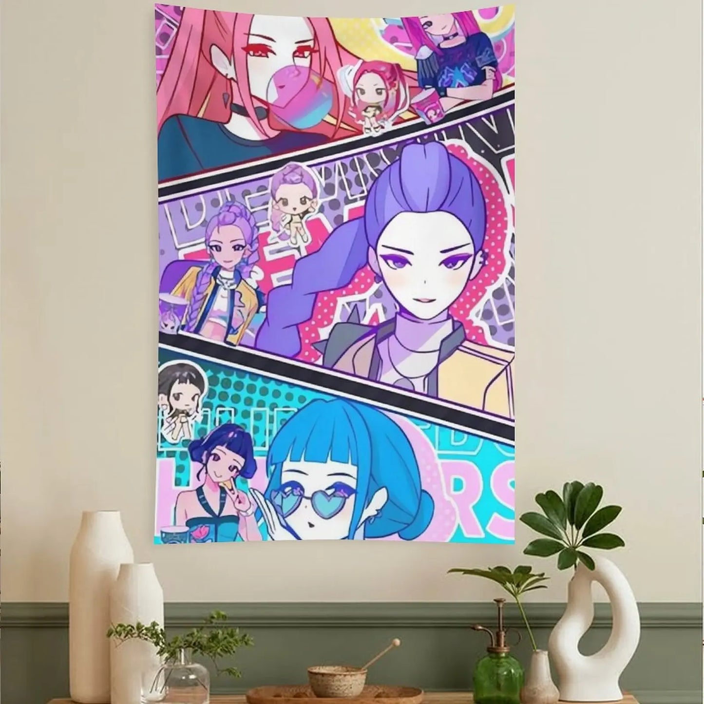 K-Pop Demon Hunters Tapestry for Room Decoration - XL Size (40x60 in)