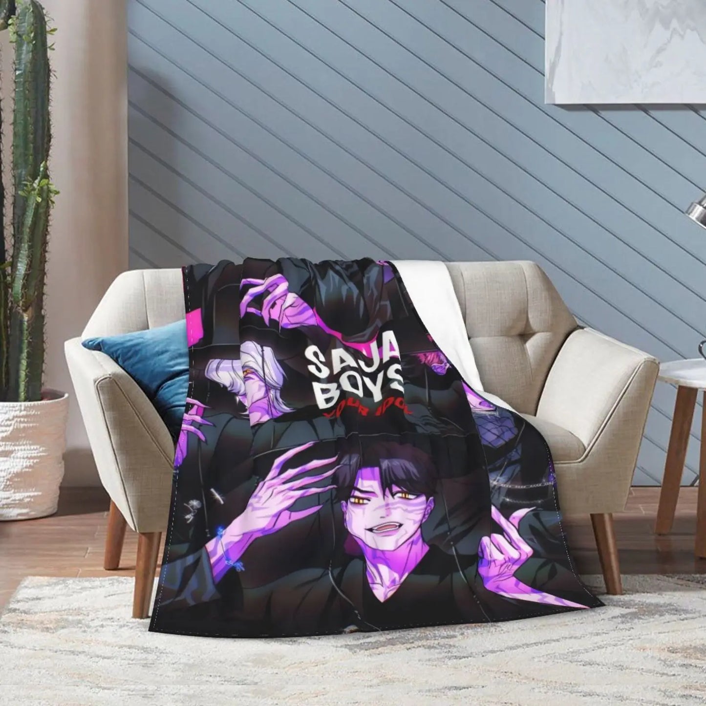 K-pop Demon Hunter Lightweight Flannel Blanket