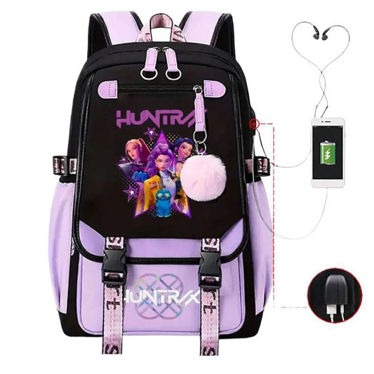 K-Pop Demon Hunters School Backpack for Students & Teens