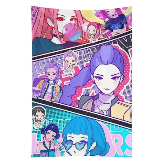 K-Pop Demon Hunters Tapestry for Room Decoration - XL Size (40x60 in)