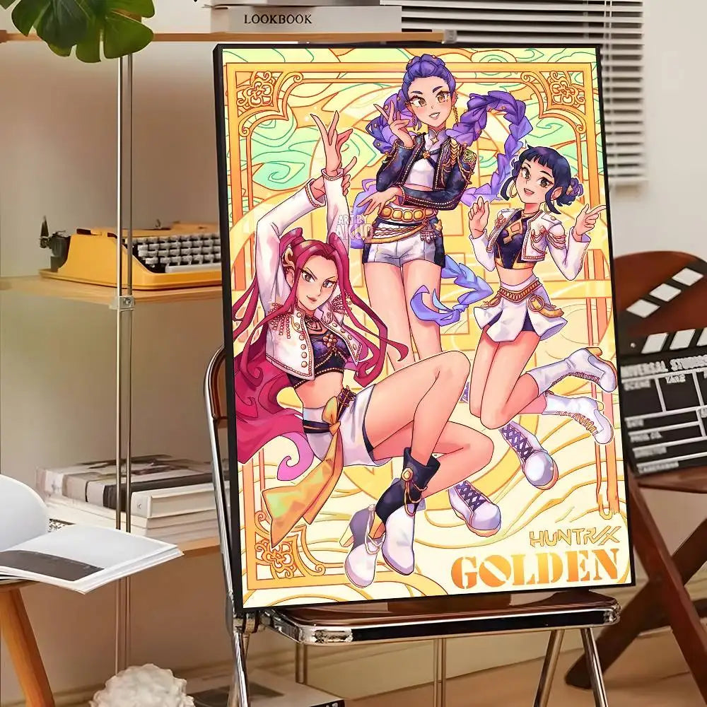 HD Printed K-Pop Demon Hunter Movie Poster Canvas (Modern Wall Art)