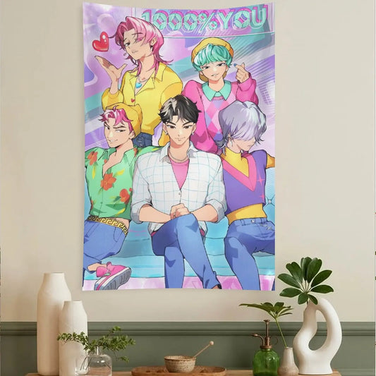 Saja Boys K-Pop Demon Hunters Tapestry for Room Decoration - XL Size (40x60 in)