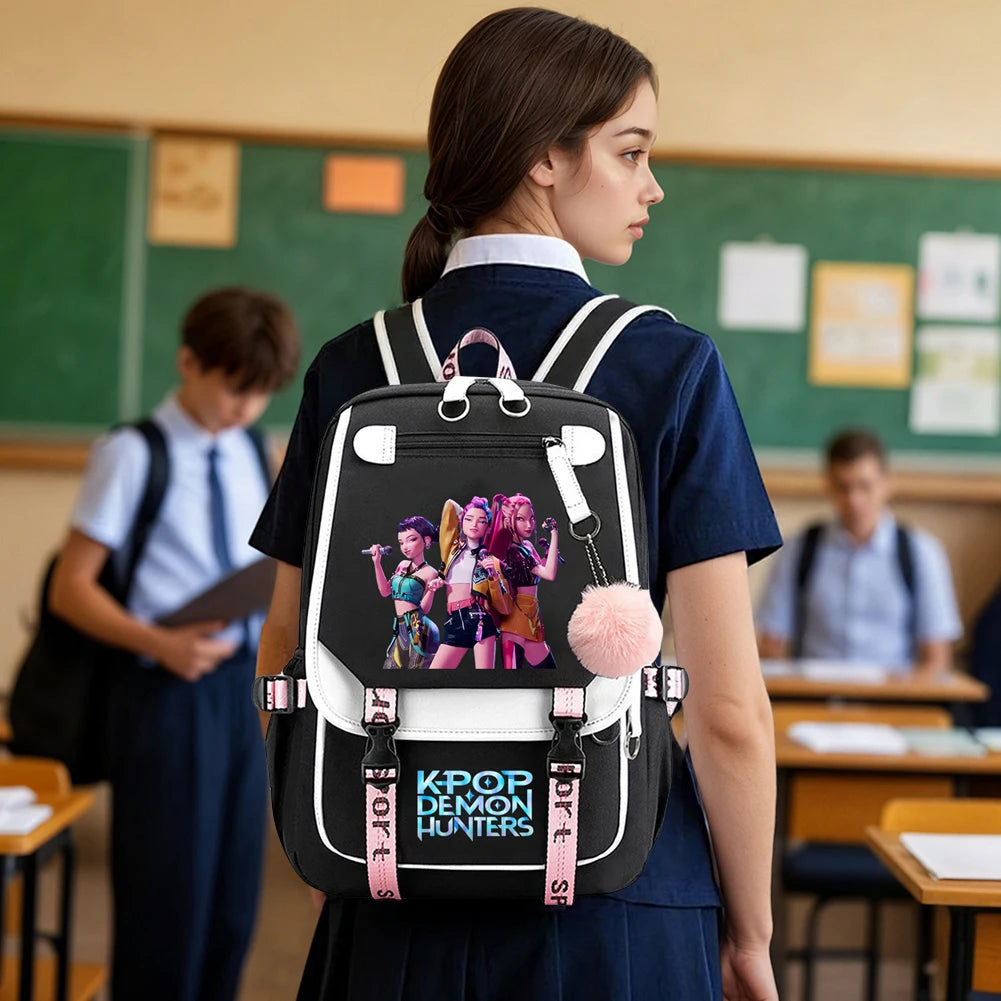 K-Pop Demon Hunters School Backpack for Students & Teens