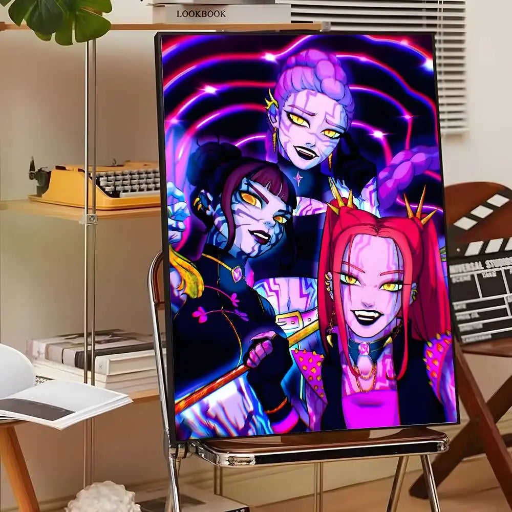 HD Printed K-Pop Demon Hunter Movie Poster Canvas (Modern Wall Art)