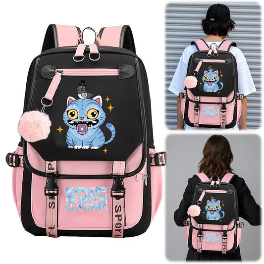 K-Pop Demon Hunters School Backpack for Students & Teens