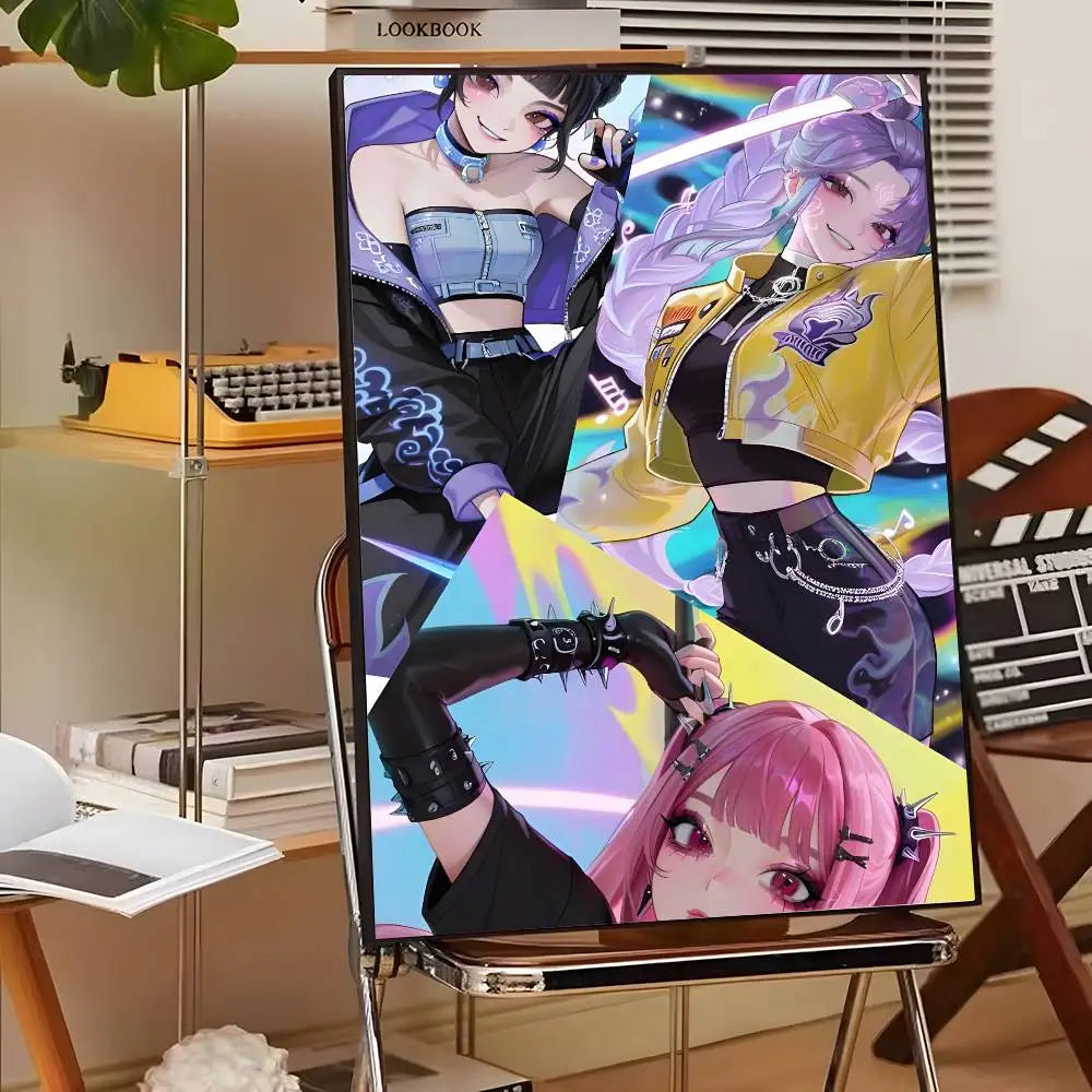 HD Printed K-Pop Demon Hunter Movie Poster Canvas (Modern Wall Art)