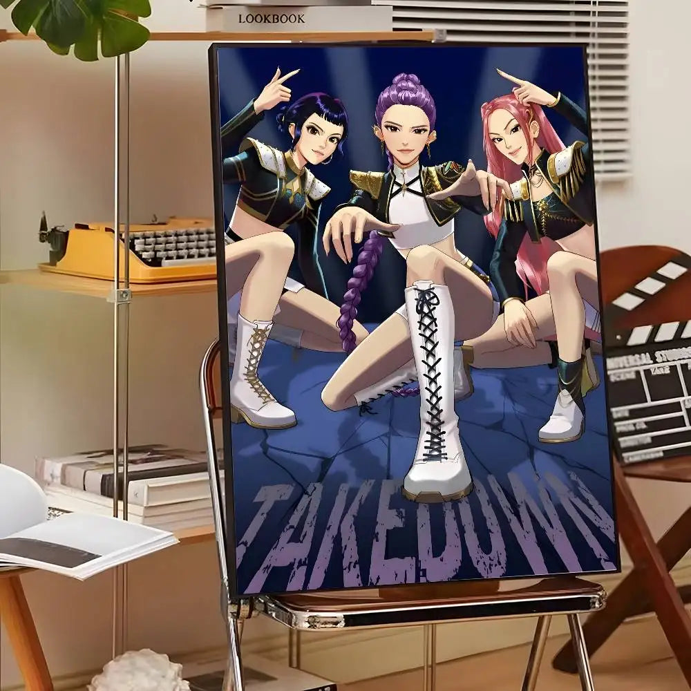 HD Printed K-Pop Demon Hunter Movie Poster Canvas (Modern Wall Art)