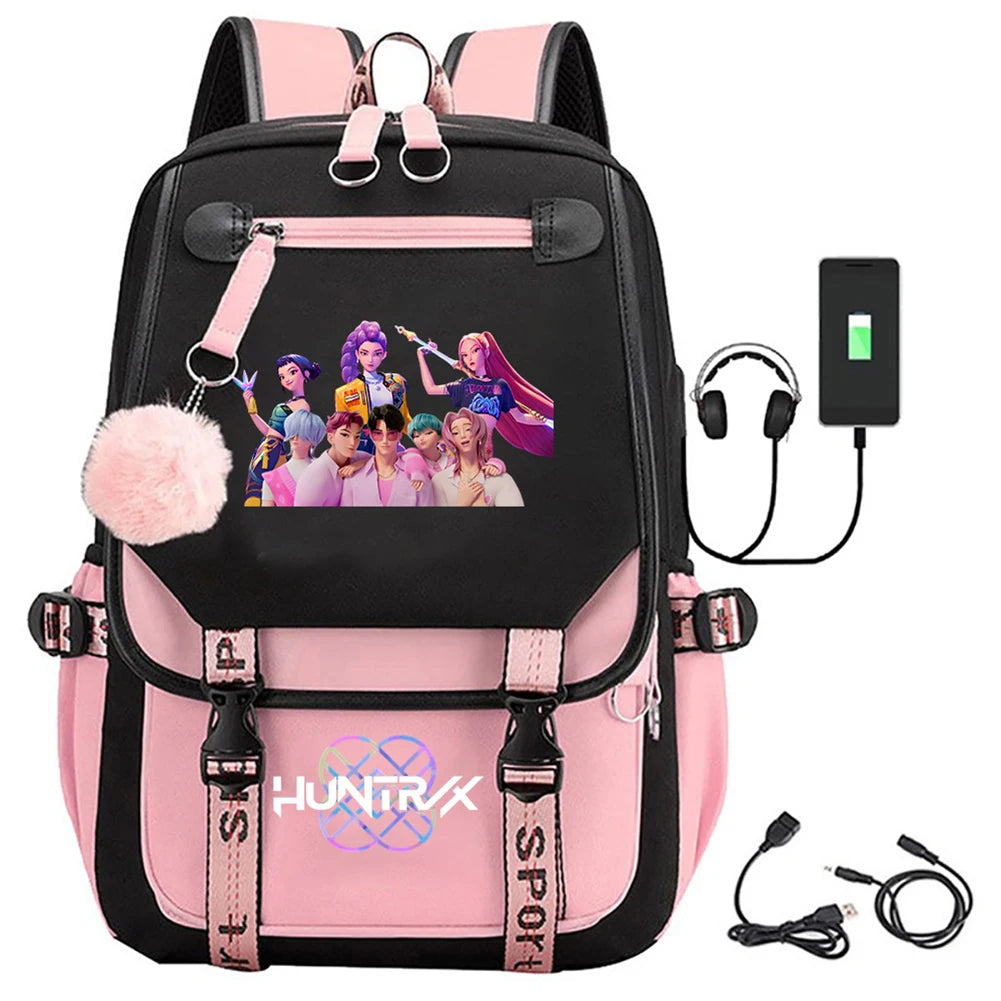 K-Pop Demon Hunters School Backpack for Students & Teens