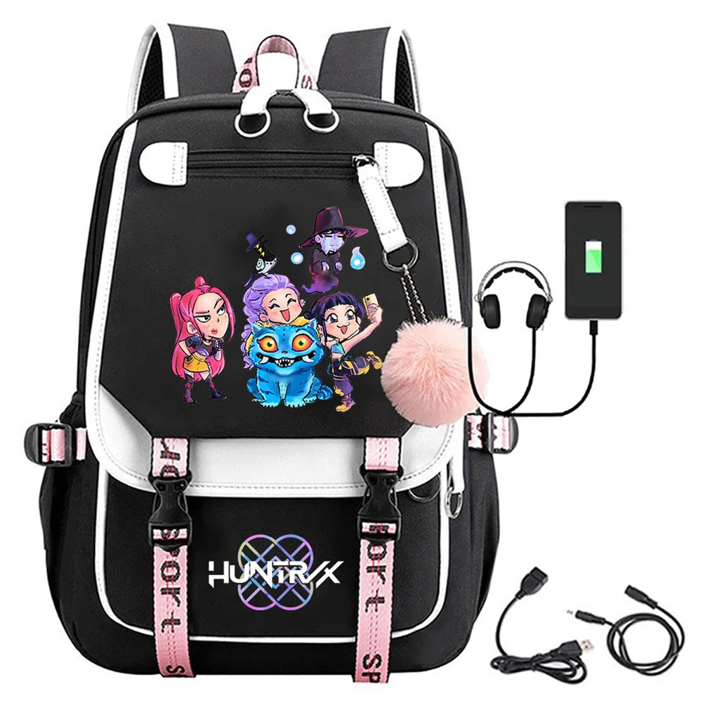 K-Pop Demon Hunters School Backpack for Students & Teens