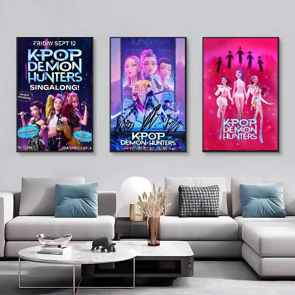 HD Printed K-Pop Demon Hunter Movie Poster Canvas (Modern Wall Art)