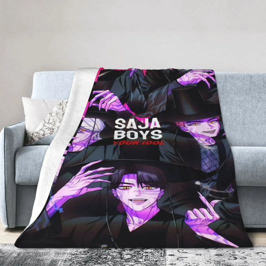 K-pop Demon Hunter Lightweight Flannel Blanket