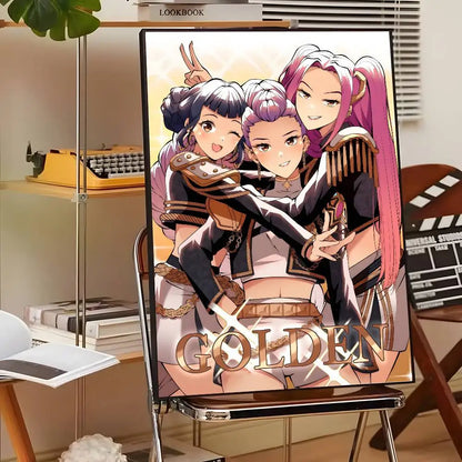 HD Printed K-Pop Demon Hunter Movie Poster Canvas (Modern Wall Art)