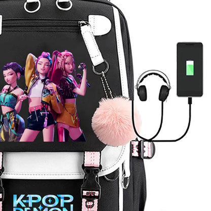 K-Pop Demon Hunters School Backpack for Students & Teens