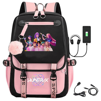 K-Pop Demon Hunters School Backpack for Students & Teens