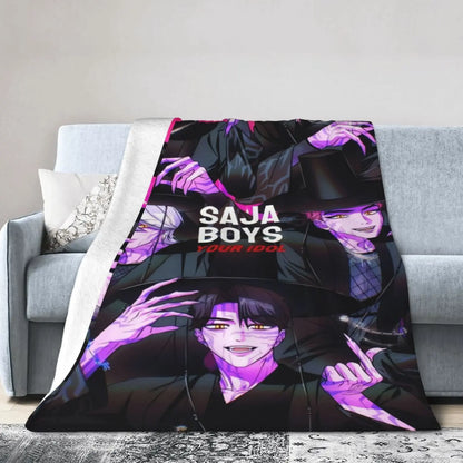 K-pop Demon Hunter Lightweight Flannel Blanket